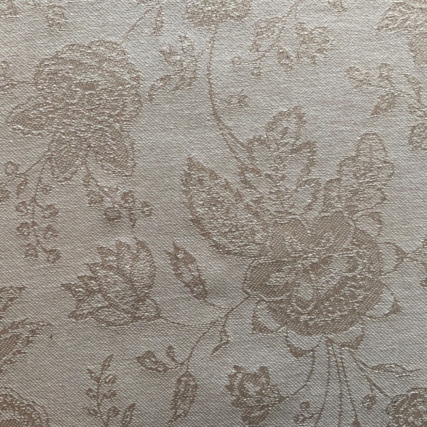 Daya Beige Damask Extra Wide French Oilcloth. 175 cms.