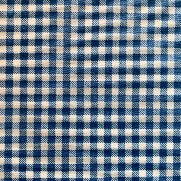 Gingham Check Extra Wide Acrylic Oilcloth in Blue