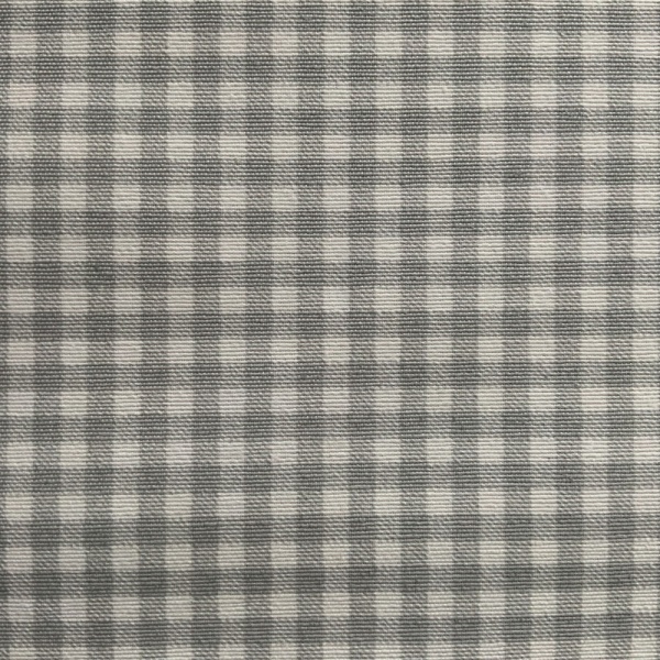 Gingham Check Extra Wide Acrylic Oilcloth in Grey