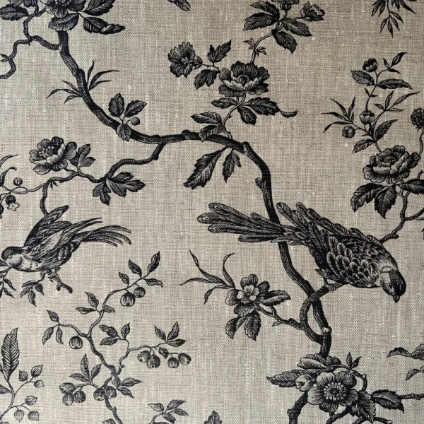 Mesange Linen French Oilcloth in Graphite
