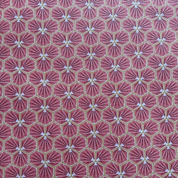 Riad Extra Wide Acrylic Oilcloth in Coral