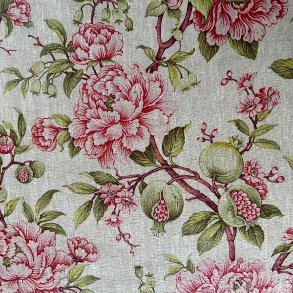 Vivienne Linen French Oilcloth in Rose