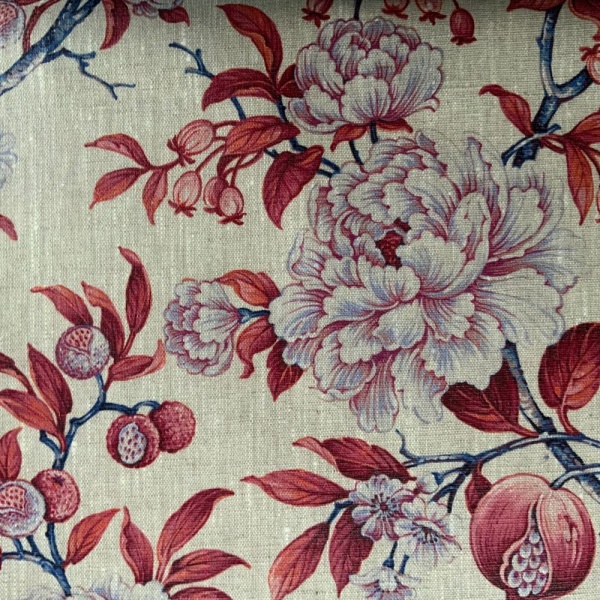 Vivienne Linen French Oilcloth in Terracotta