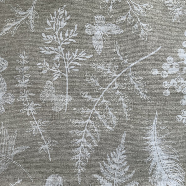 Fern and Feather Extra Wide Oilcloth in Natural