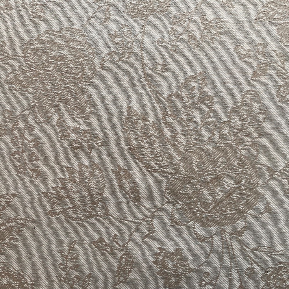 Daya Beige Damask Extra Wide French Oilcloth.