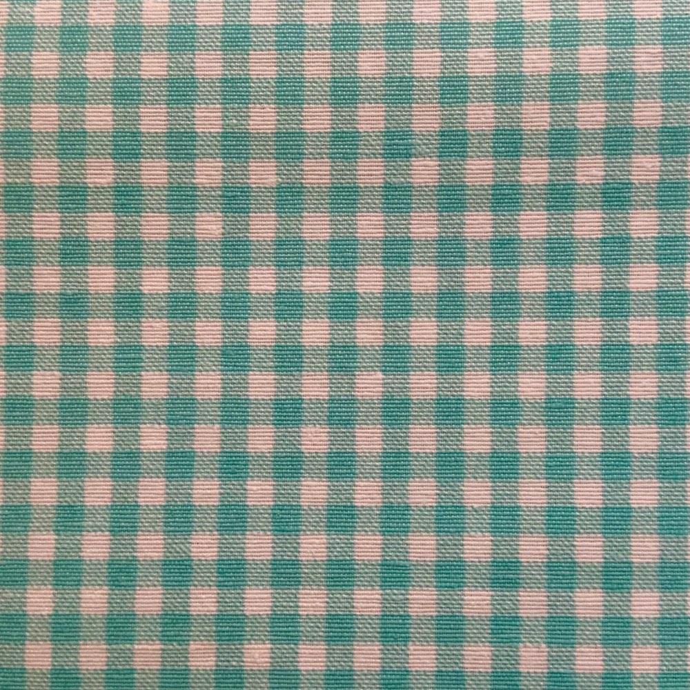 Gingham Check Extra Wide Acrylic Oilcloth in Jade