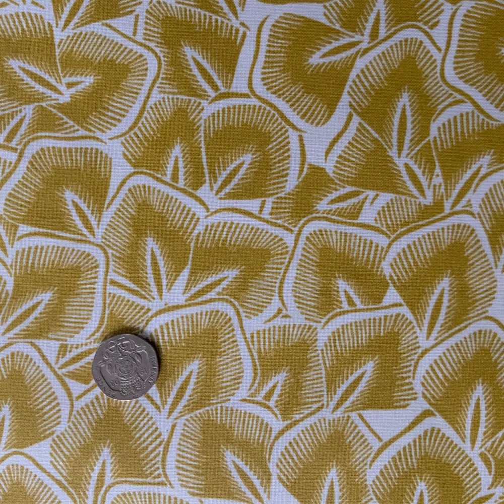 Shelton Extra Wide French Oilcloth in Mustard