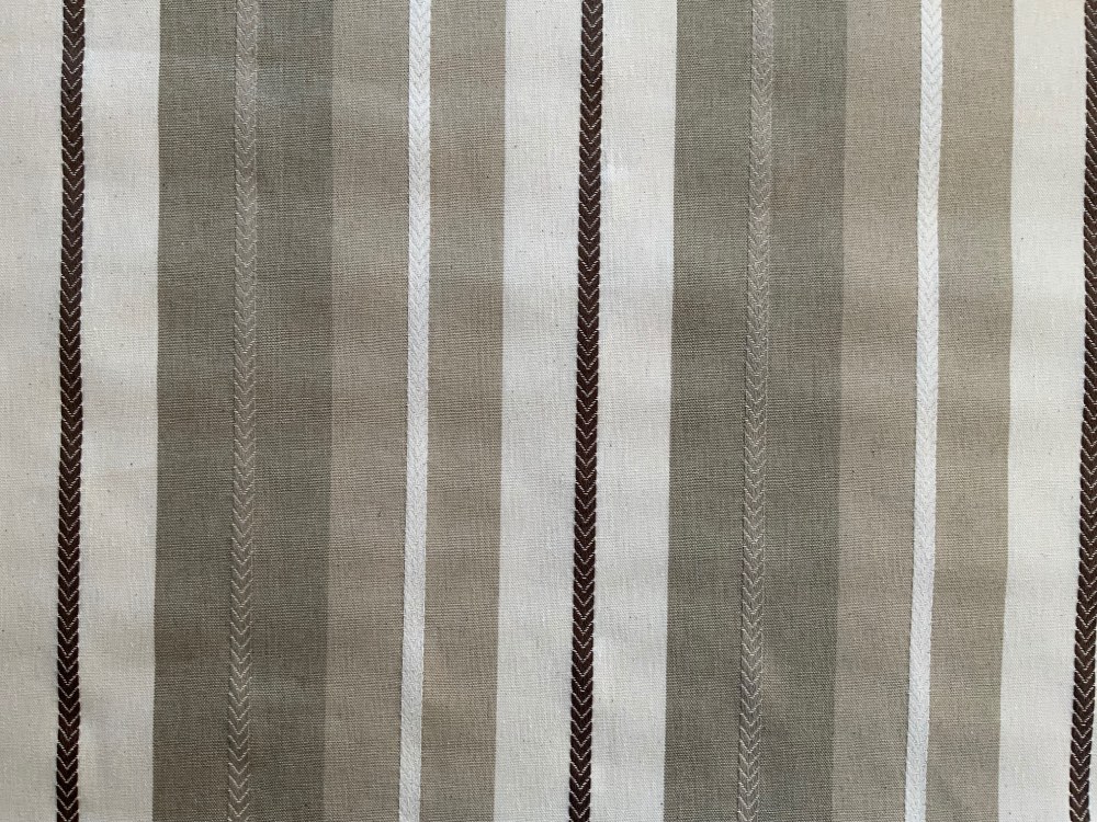 Tweed Stripe Extra Wide French Oilcloth in Beige