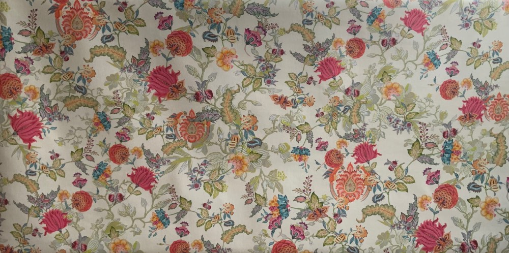 Bengal Beauty French Oilcloth in Ivory