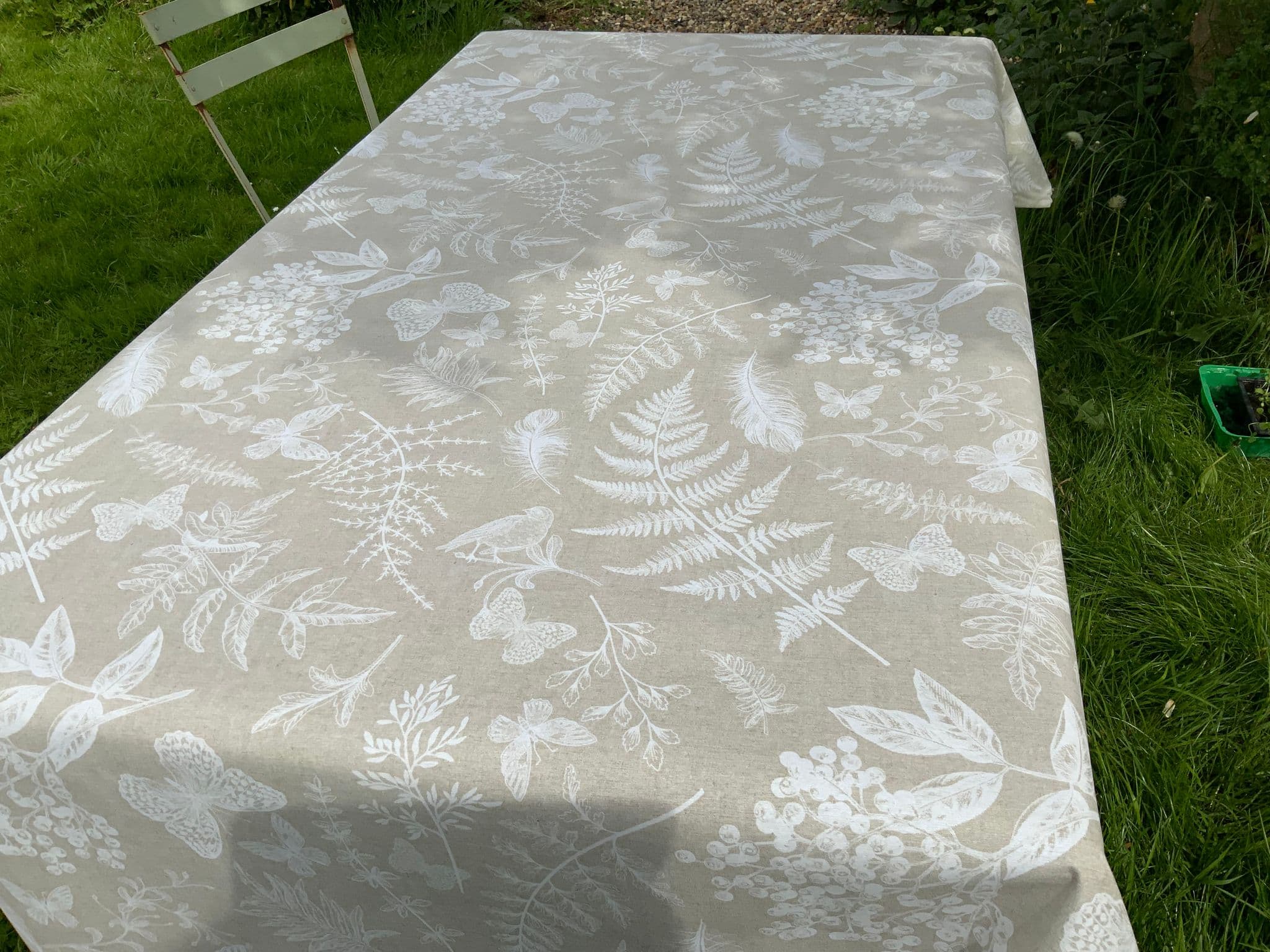 Fern and Feather Extra Wide Oilcloth in Natural