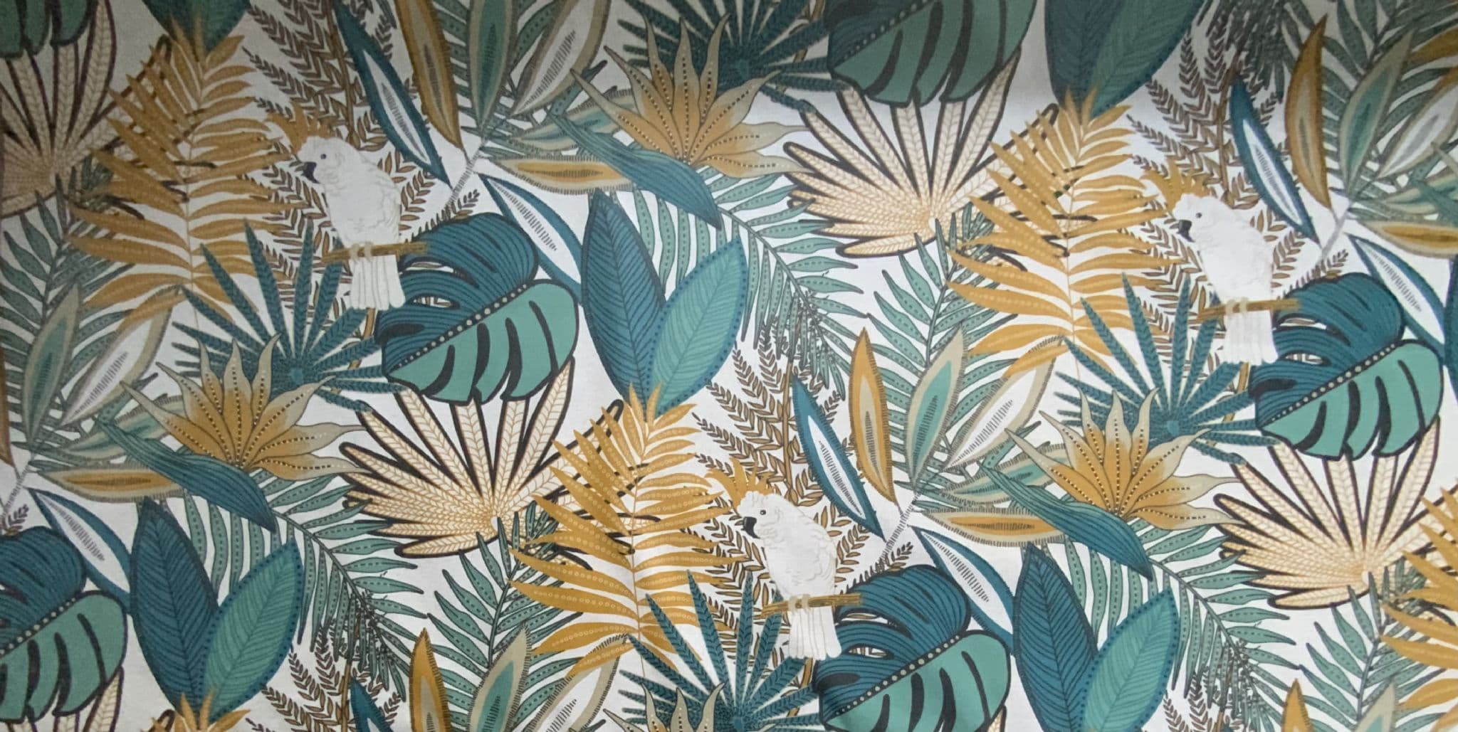 Cockatoo Extra Wide Oilcloth in Ochre