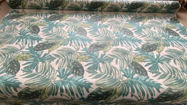 Hawaii Extra Wide Acrylic Oilcloth in Green