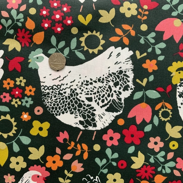Little Chickens Extra Wide Acrylic Oilcloth