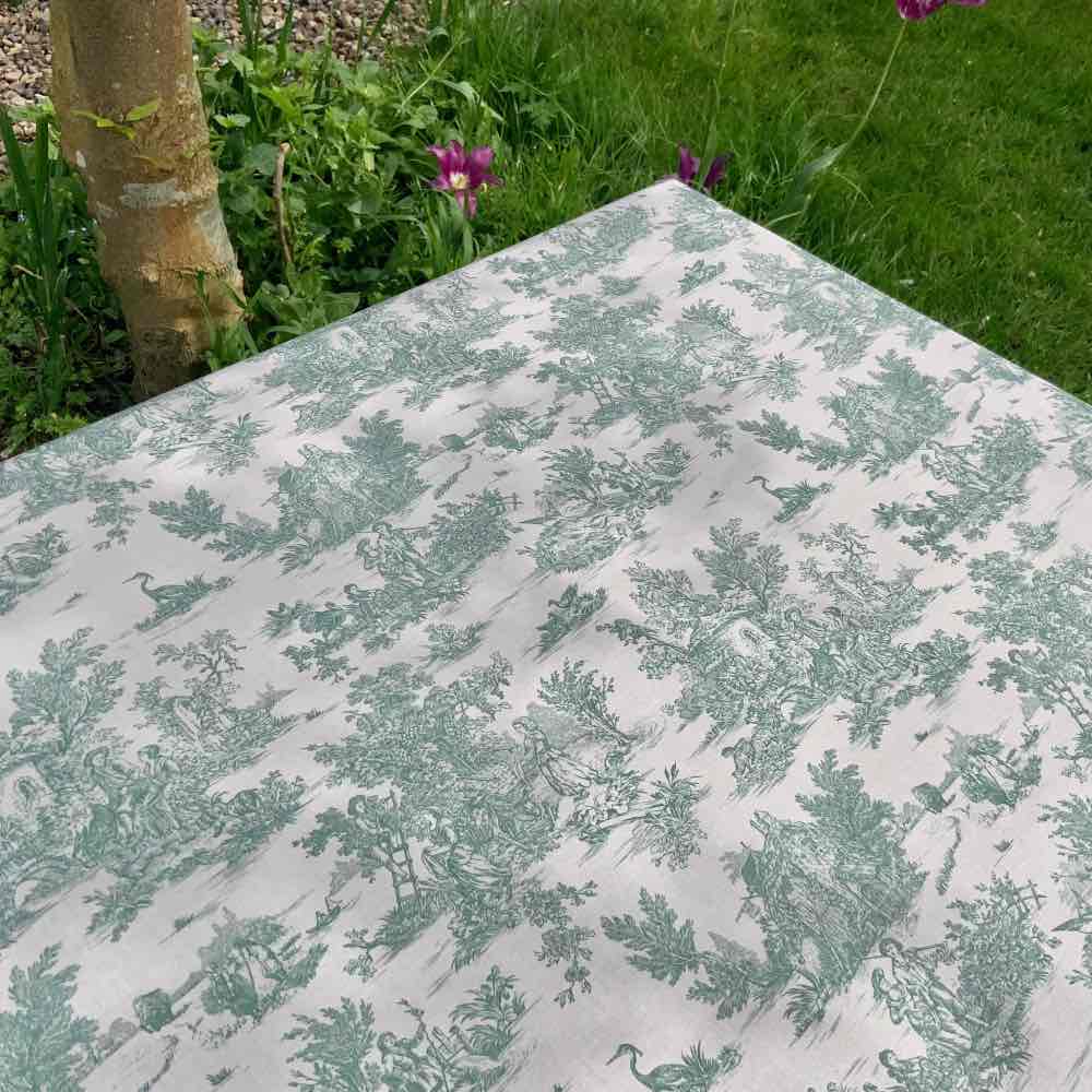 Mini Pastorale Extra Wide French Oilcloth in Green