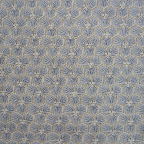 Riad Extra Wide Acrylic Oilcloth in Grey